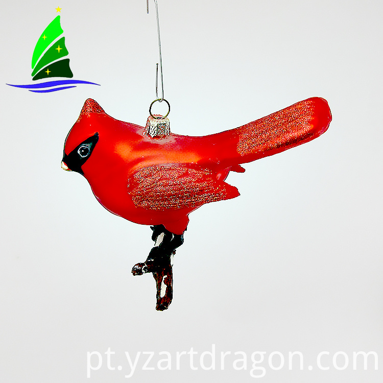 Ornamentos de vidro pequeno pássaro Ornaments Glass Small Bird